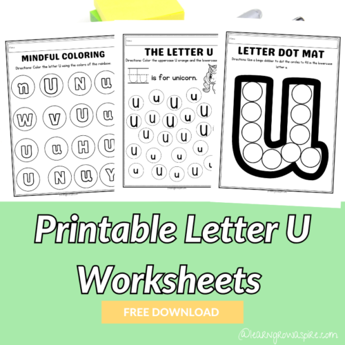 Printable Letter U Worksheets (Free Download)