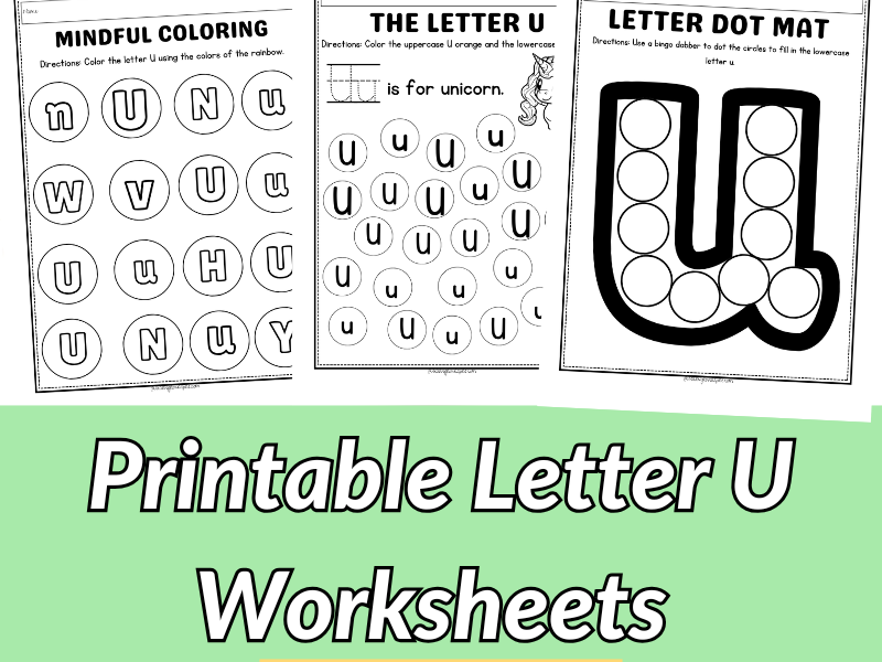 Printable Letter U Worksheets (Free Download)