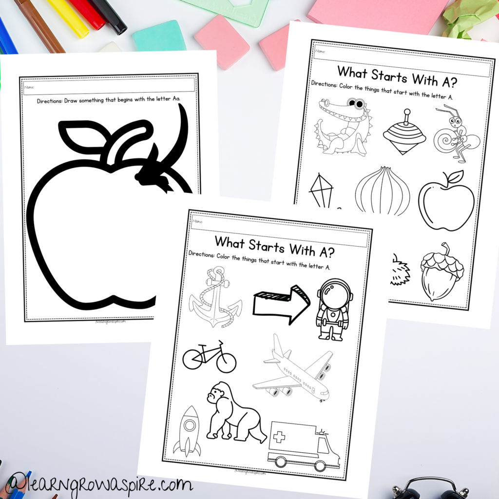 Preschool Letter A Activities (Free Worksheets Printables)