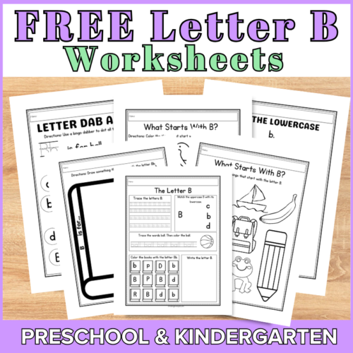 Free printable letter B worksheets PDF