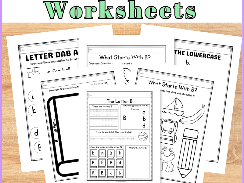 Free Printable Preschool Letter B Worksheets