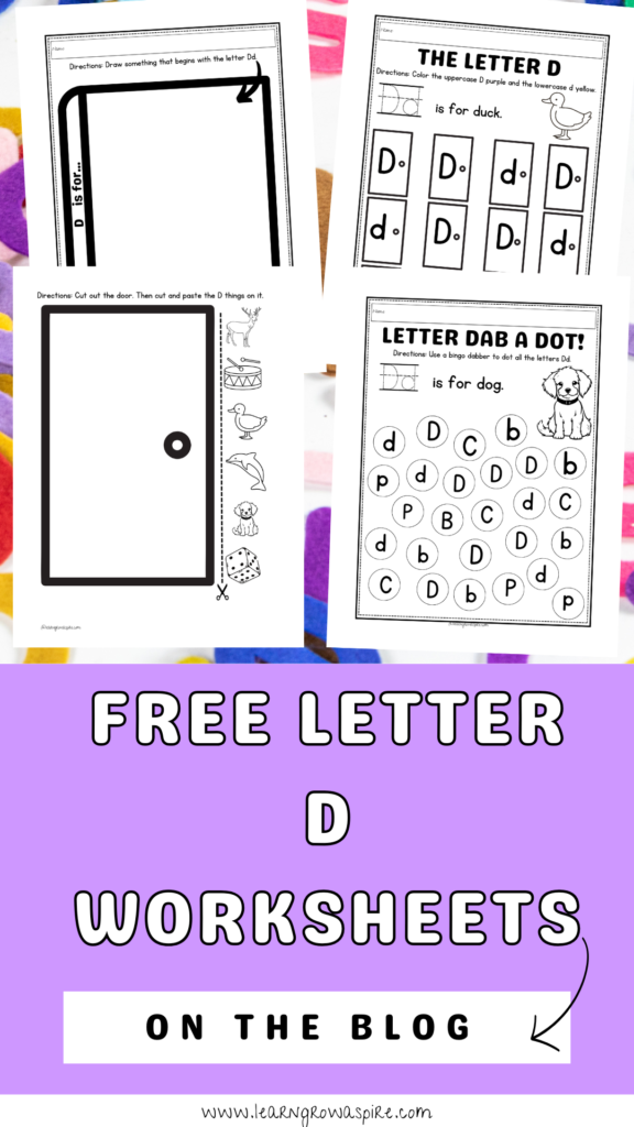 Preschool Letter D Worksheets Printable FREE DOWNLOAD