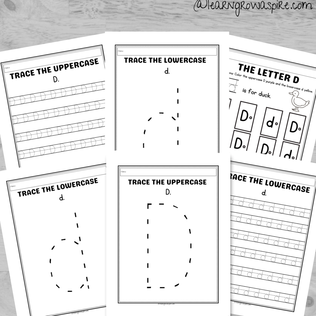 Preschool Letter D Worksheets Printable FREE DOWNLOAD