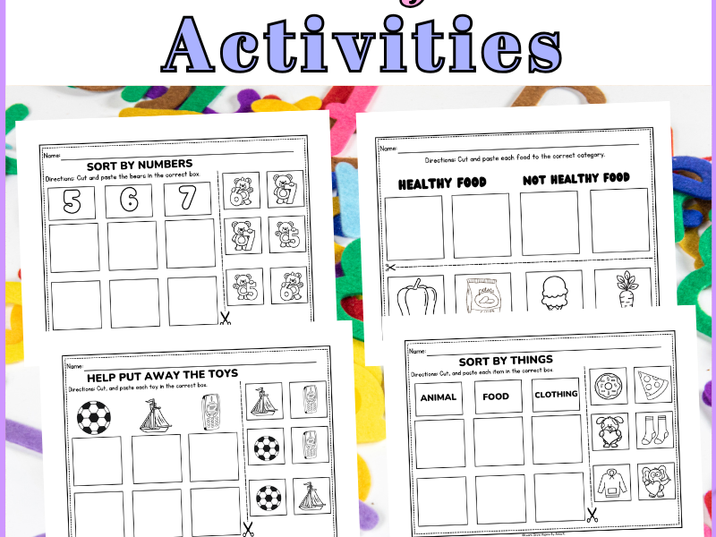 Cut And Paste Activities (FREE Download)