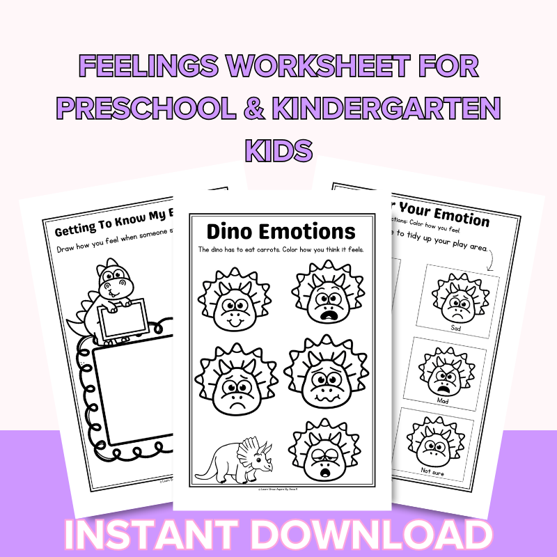 Free identifying feelings and emotions worksheets for kids. Preschool and kindergarten