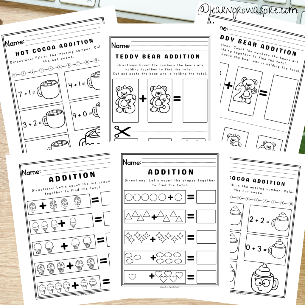 Preschool Math Addition Worksheets Free Download 