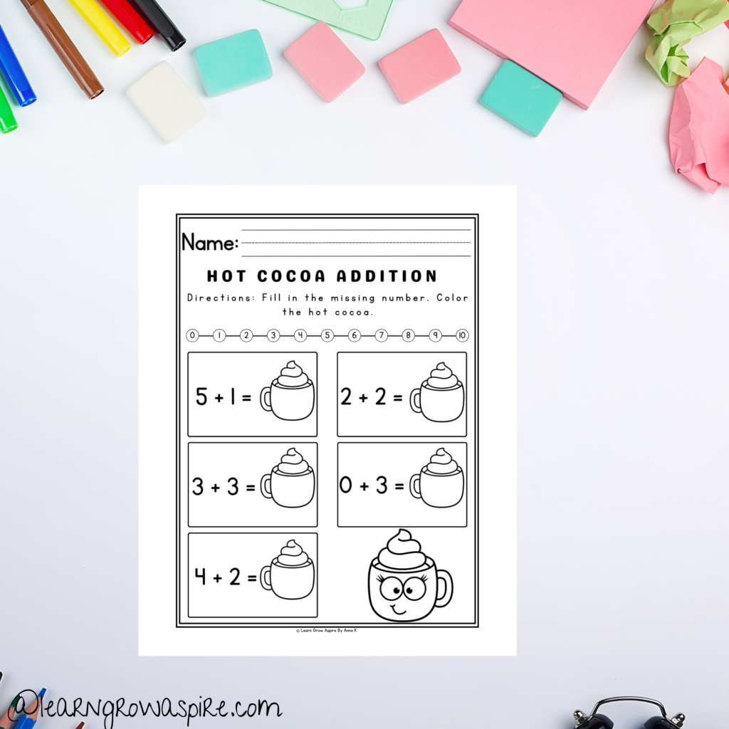 math addition worksheets for preschoolers