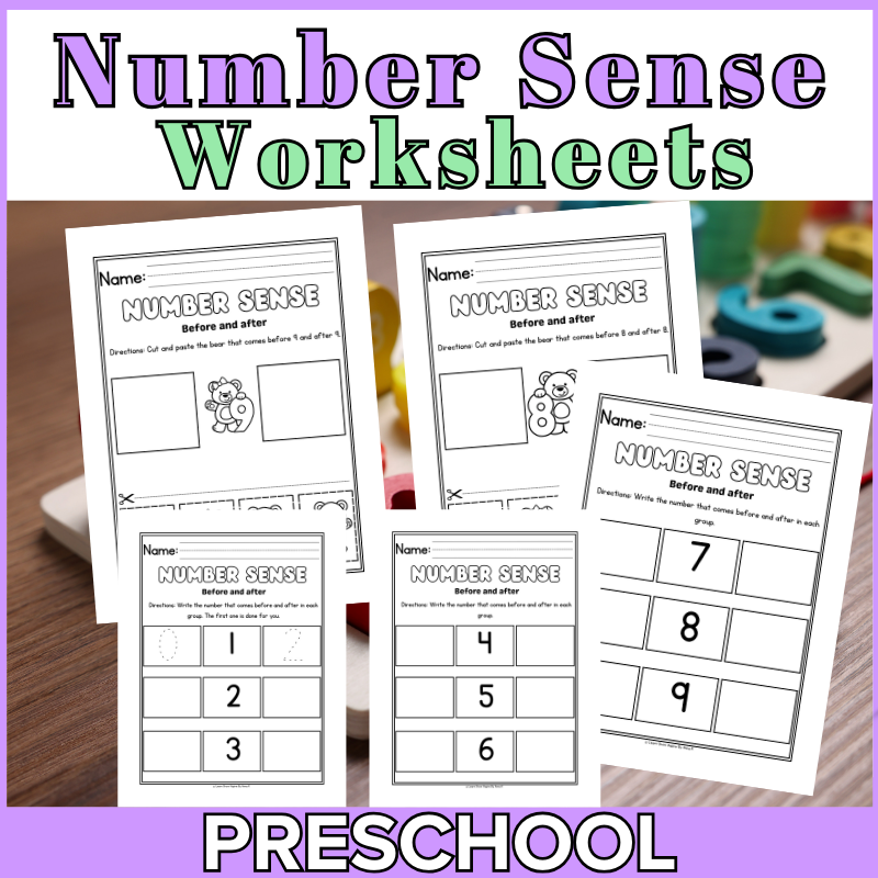 free printable number sense worksheets for preschool.