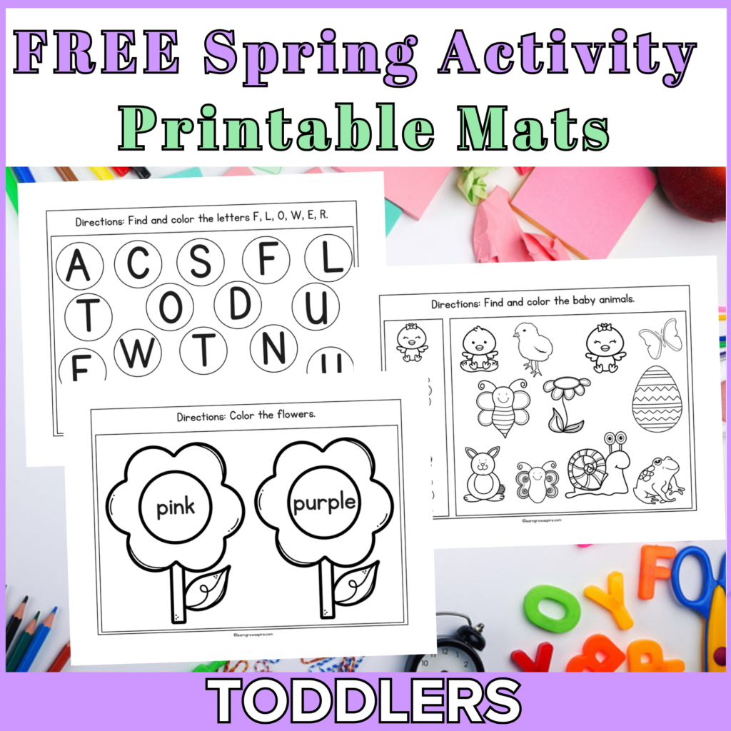 free spring printable activities for toddlers