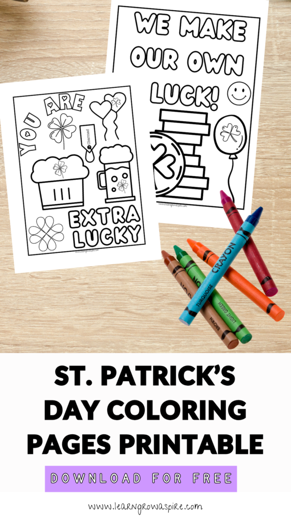 Free St. Patrick's Day coloring pages printable pdf