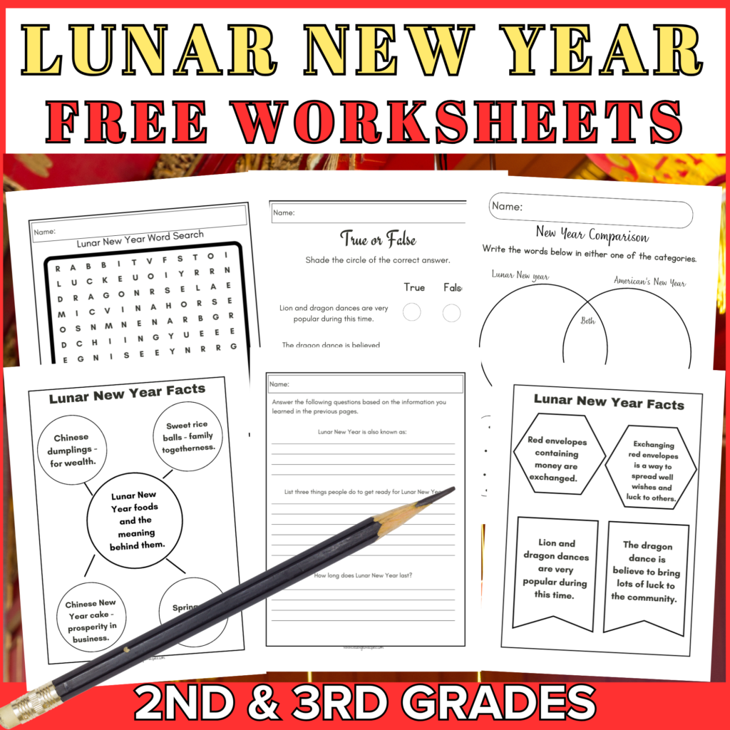 Free Lunar New Year Activities Printables PDF.