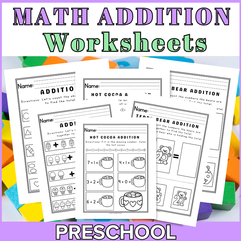 Preschool Math Addition Worksheets Free Download 