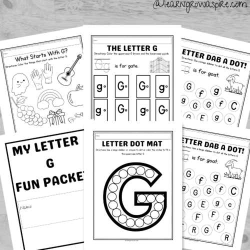 Preschool Letter G Worksheets (FREE Download) | Learn Grow Aspire