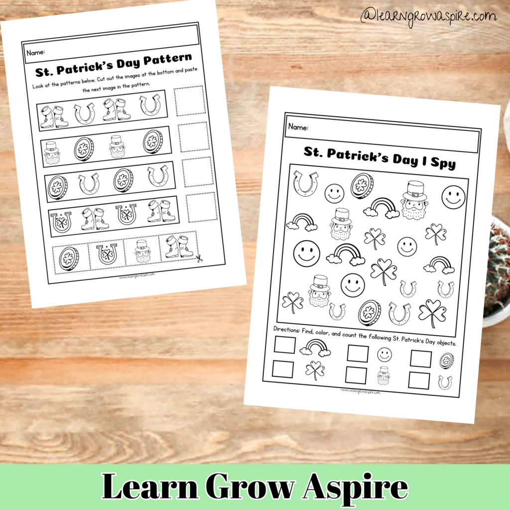 St. Patrick's Day printable activities (FREE DOWNLOAD)