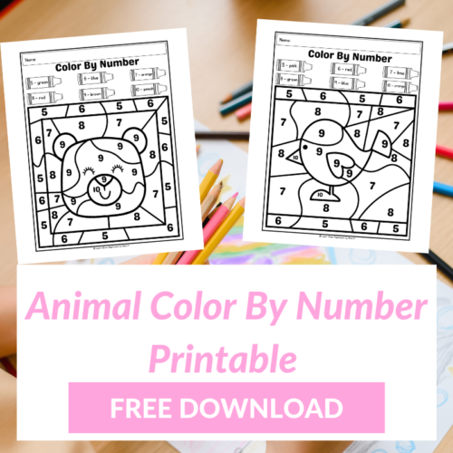Animal Color By Number Printable (FREE Download)