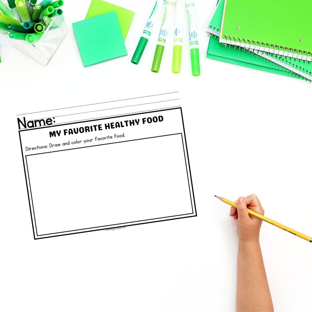 Healthy and unhealthy food Sorting worksheet FREE