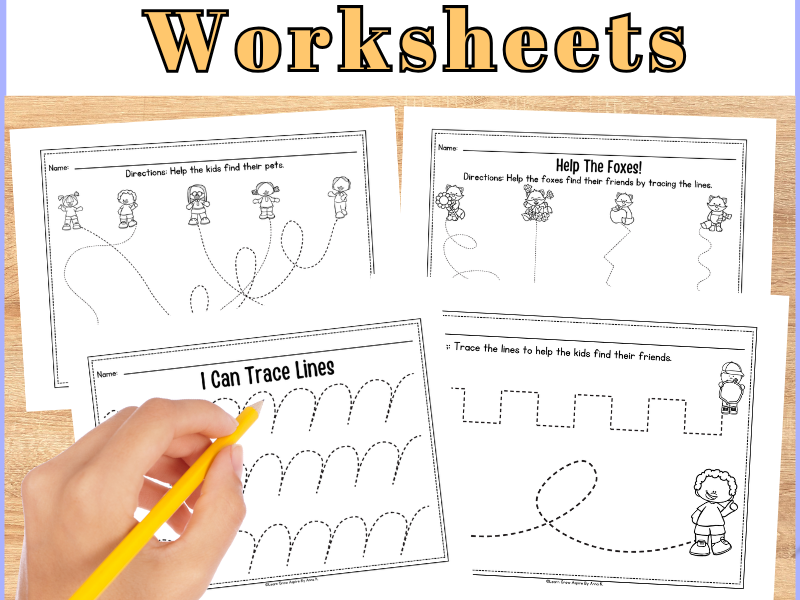 Preschool Tracing Lines Worksheets (FREE Download)