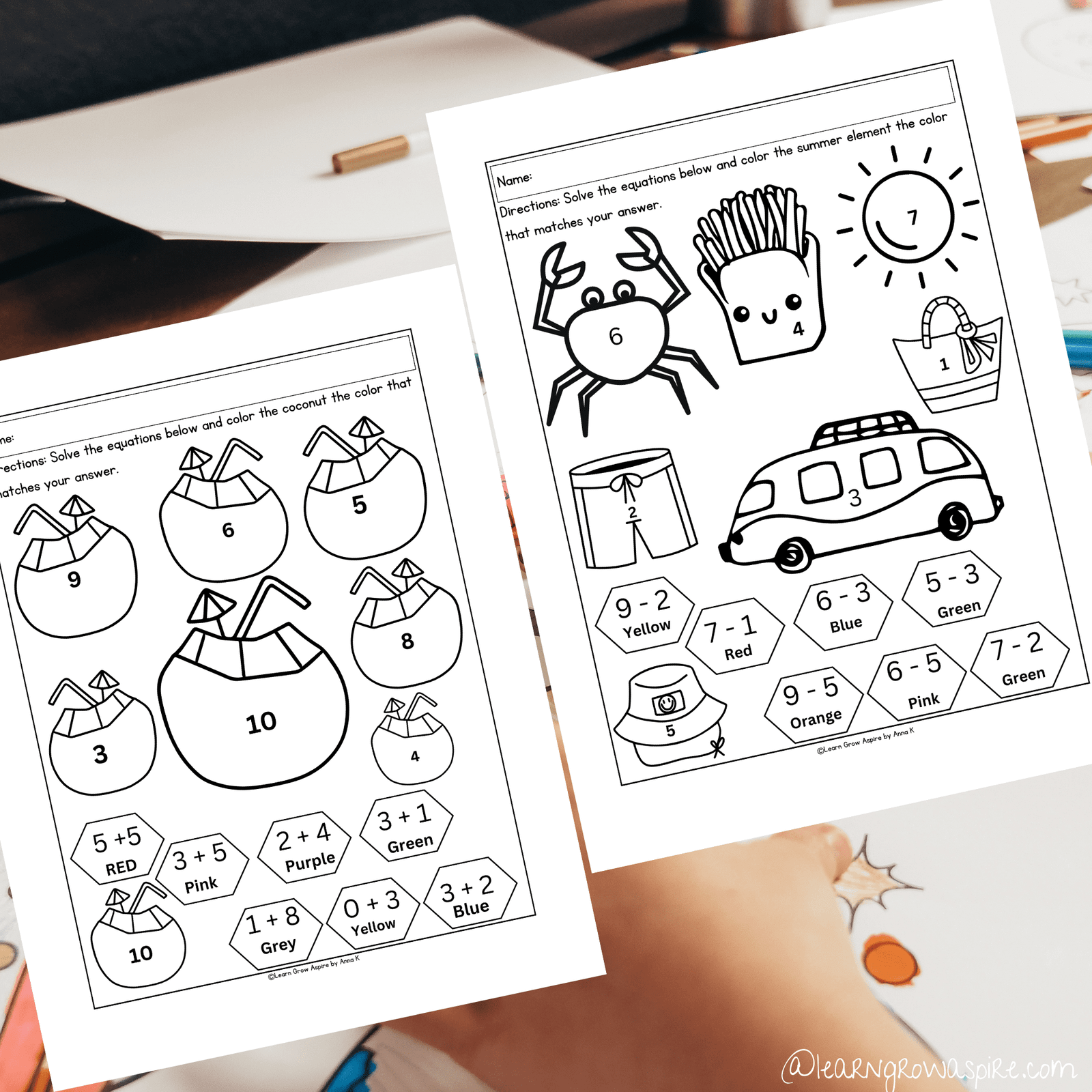 16 Free Printable Summer Coloring Pages For Kids | Learn Grow Aspire