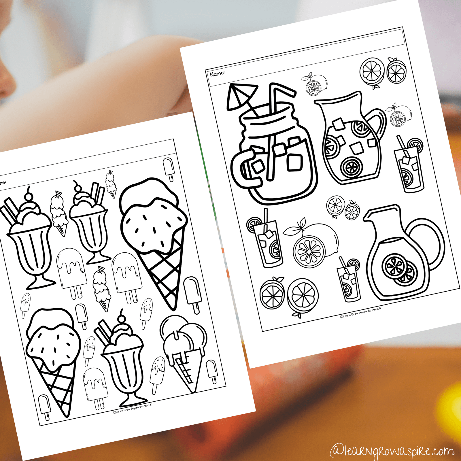 16 Free Printable Summer Coloring Pages For Kids | Learn Grow Aspire