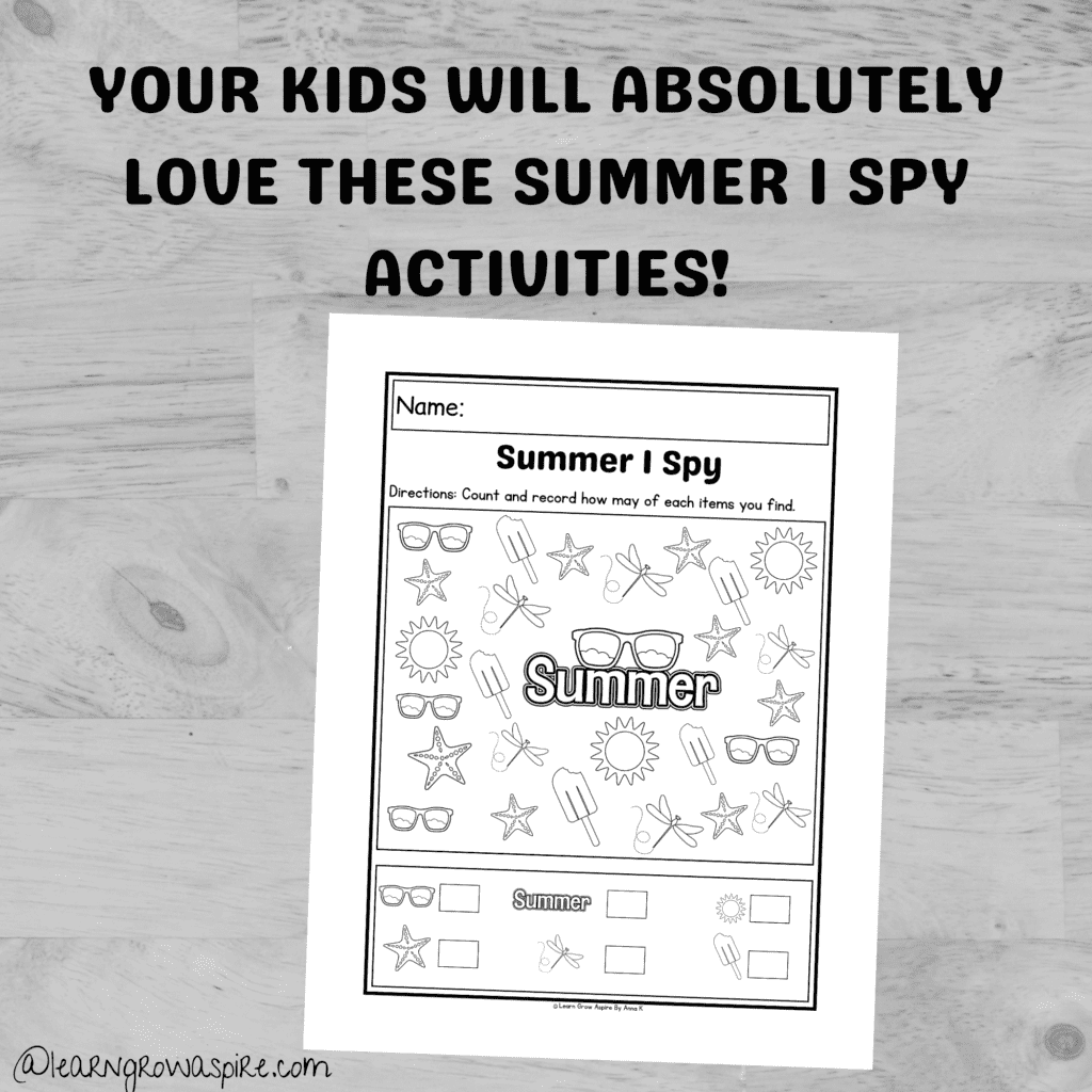 Summer i spy printable pdf free download