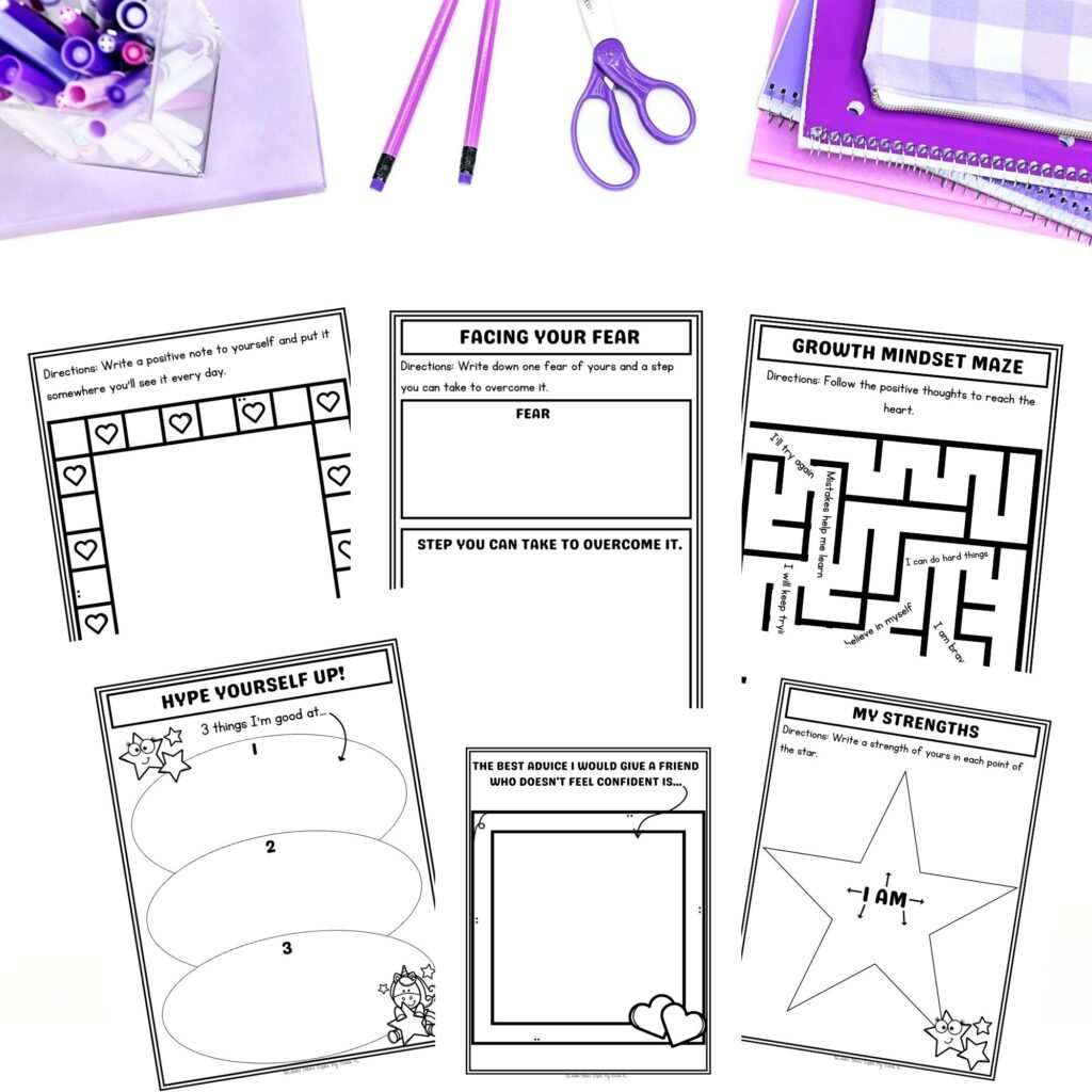 Self esteem activities for kids pdf