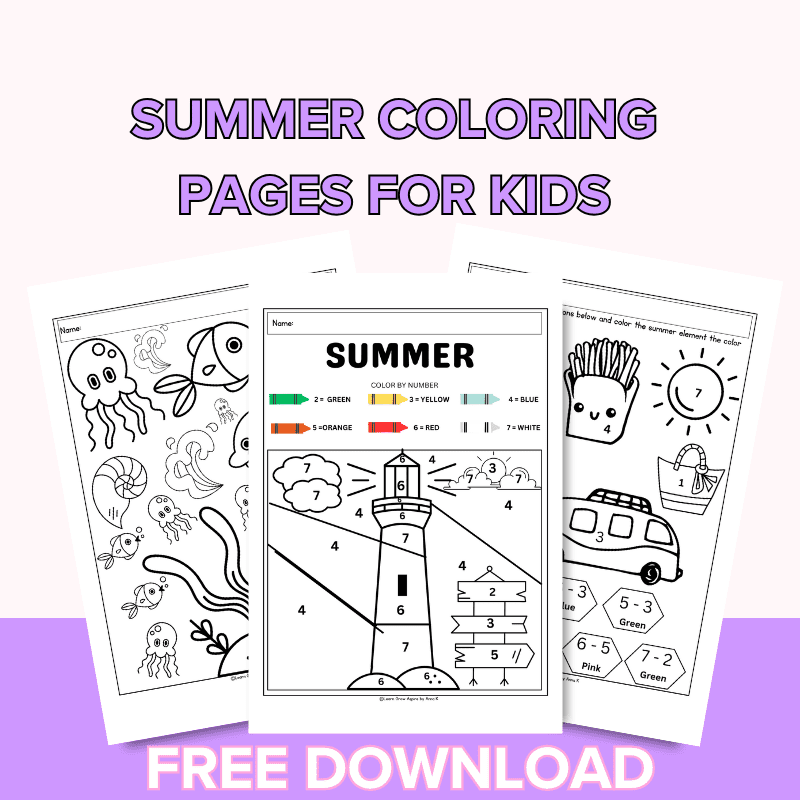 free printable summer coloring pages for kids.