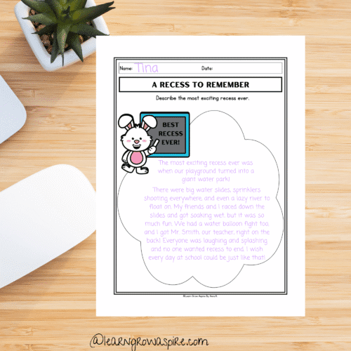 Back To School Writing Prompts For 3rd Grade
