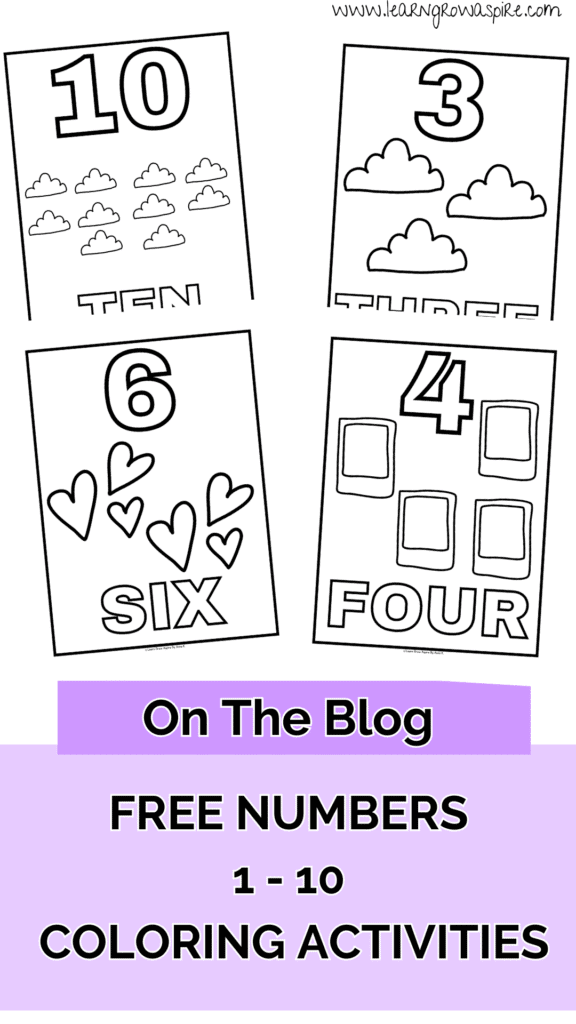 Number coloring pages printable pdf for toddlers
