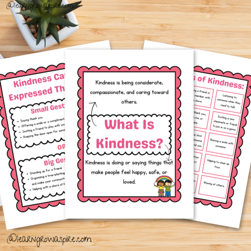Kindness printable worksheets for kids pdf