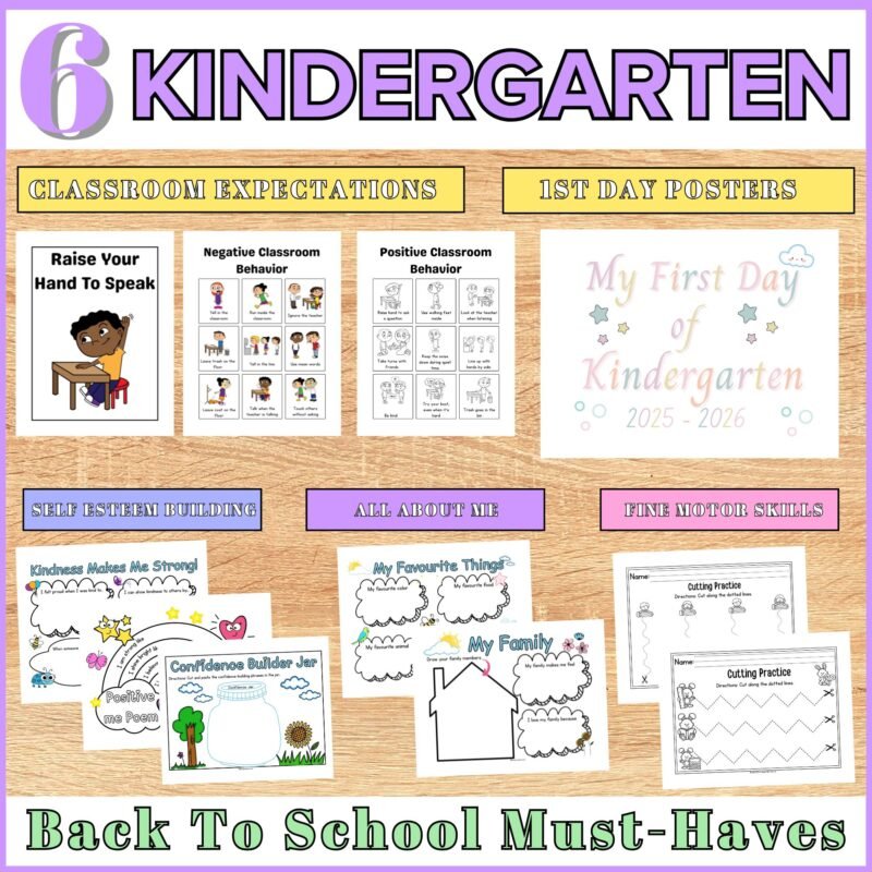 Kindergarten Back To School Must Haves | Learn Grow Aspire