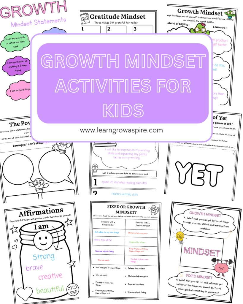 Growth Mindset Activities For Kids
