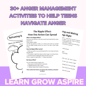 Anger management activities and worksheets for teens printable pdf.