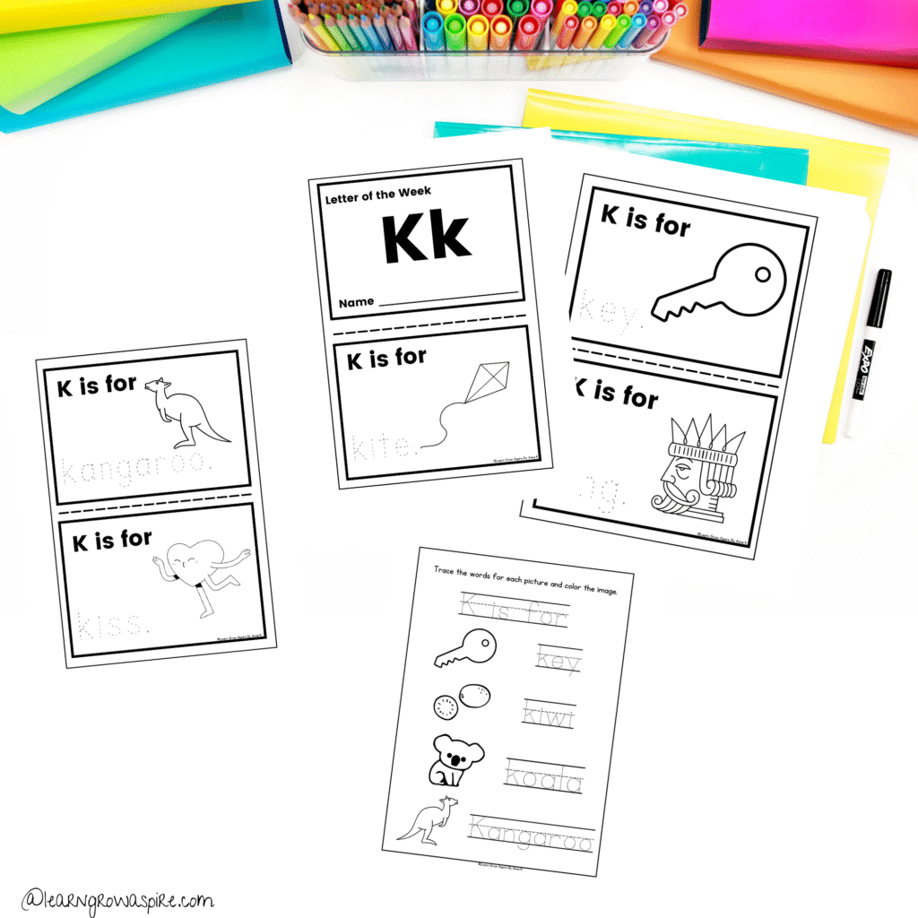 Free printable letter k activities for preschool