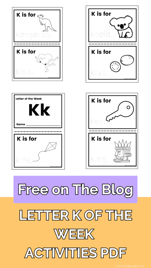 Preschool Letter K of the Week Worksheets.