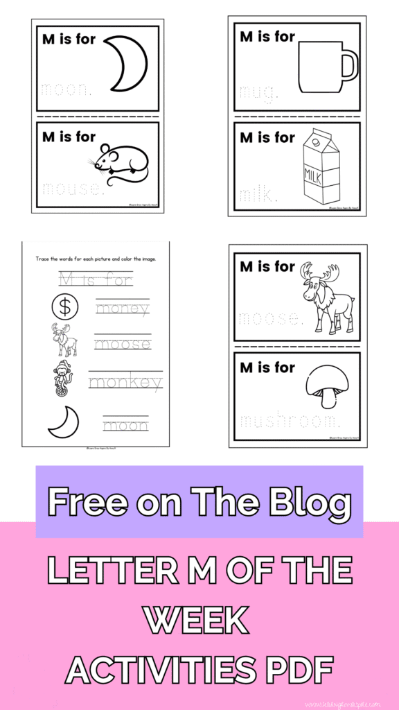 Free letter M worksheets for preschoolers pdf printable activities. 