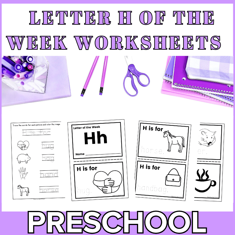 Letter H activities for preschoolers printable