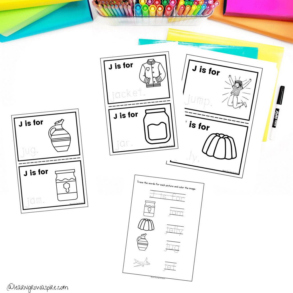 Letter J of The Week Free preschool printable.