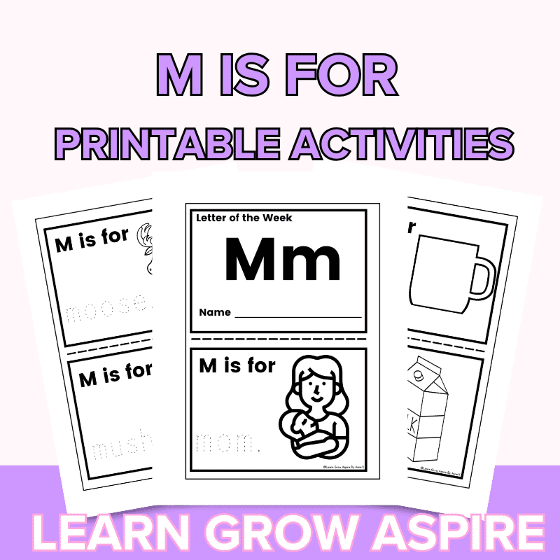 Free letter M worksheets for preschoolers pdf printable activities.