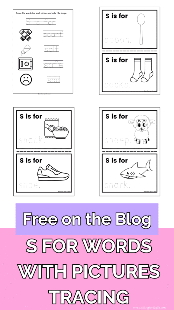 S is for words with pictures pdf. Free Letter S Is For Printables