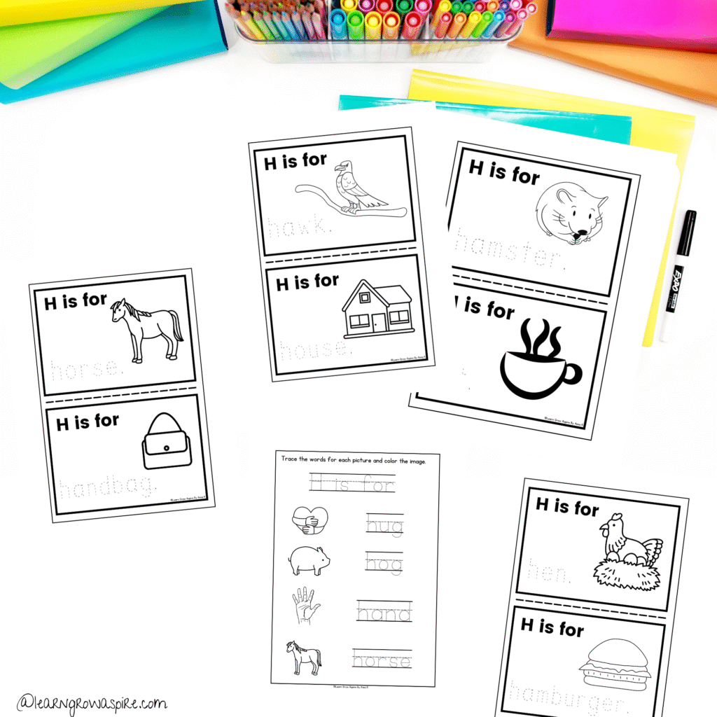 Letter H activities for preschoolers printable