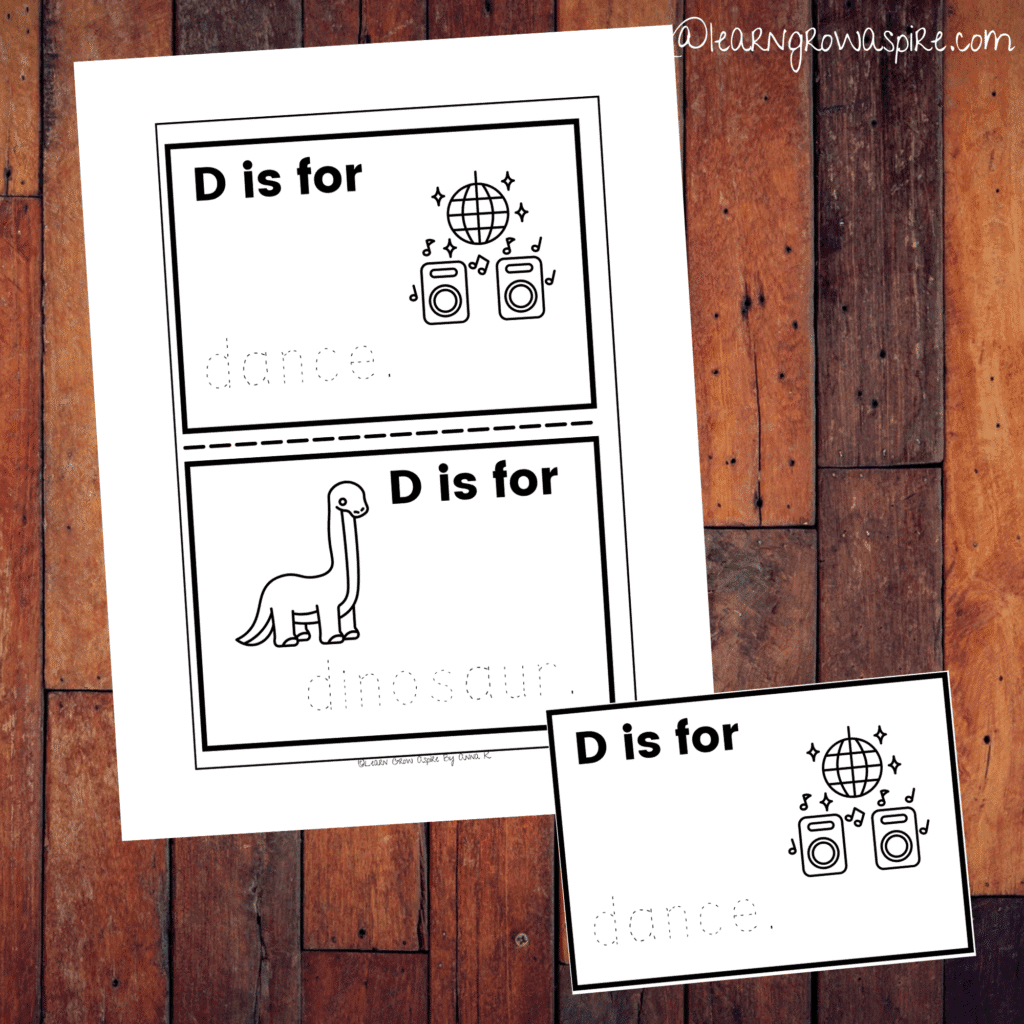 Letter D of the week printable activities preschool.