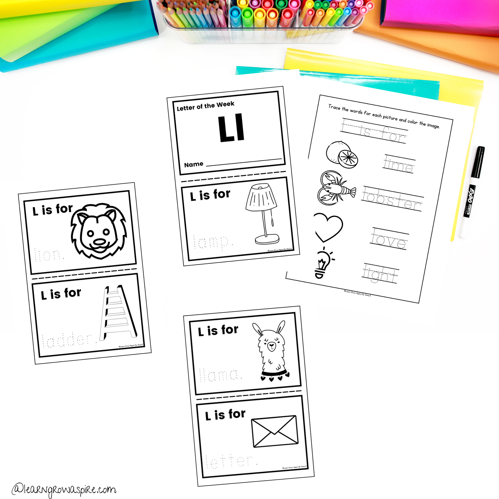 Letter L Of The Week Printable | Learn Grow Aspire
