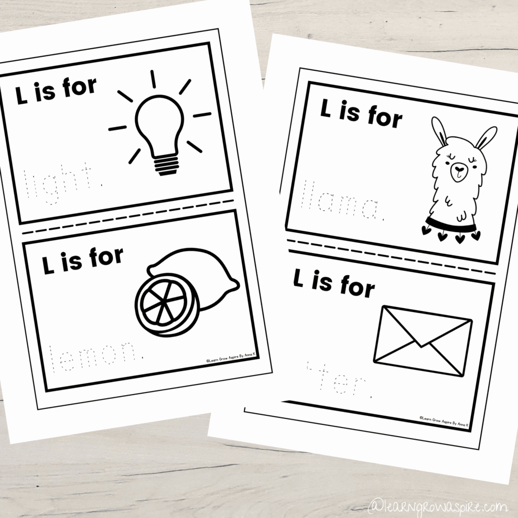 Letter L of The Week Worksheets for preschoolers