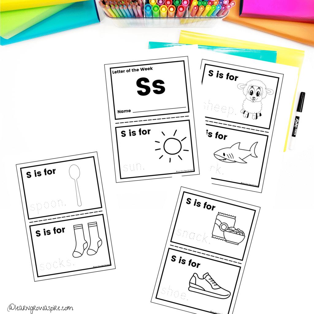 Printable S activities for preschoolers. 