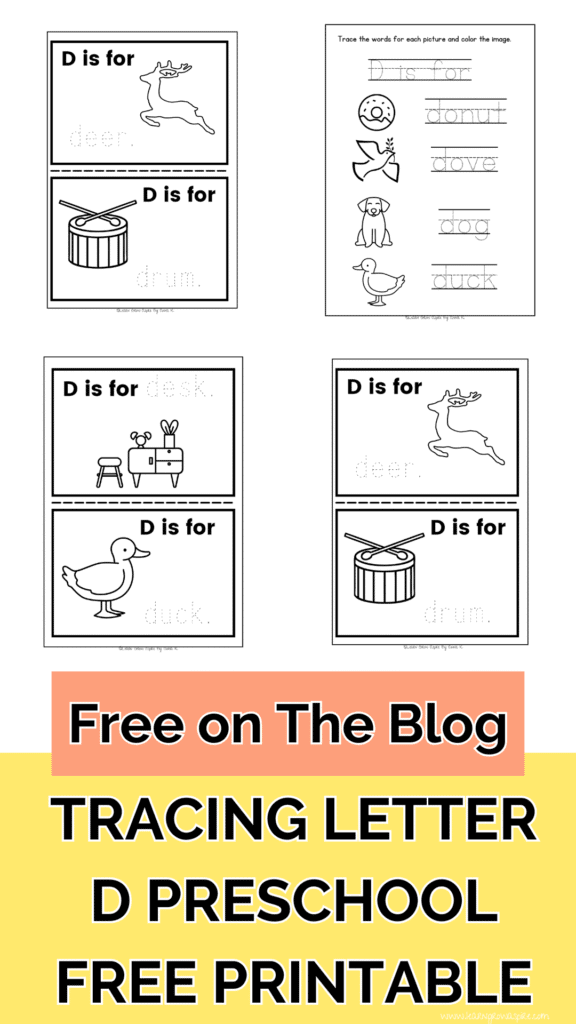 Free Letter D of the Week Printable