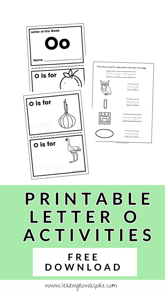 Free letter o of the week activities for toddlers