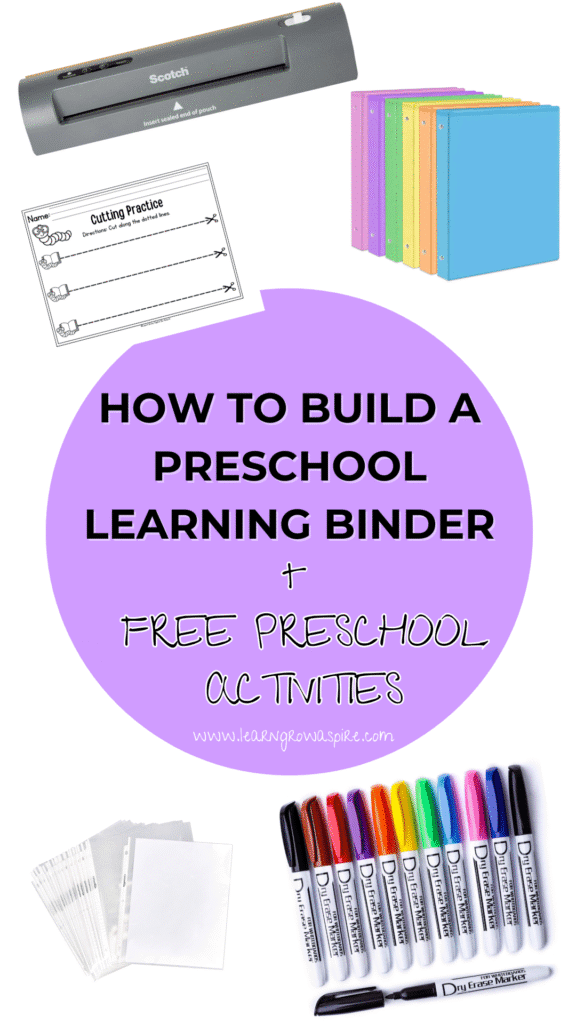 How To Build A Preschool Learning Binder