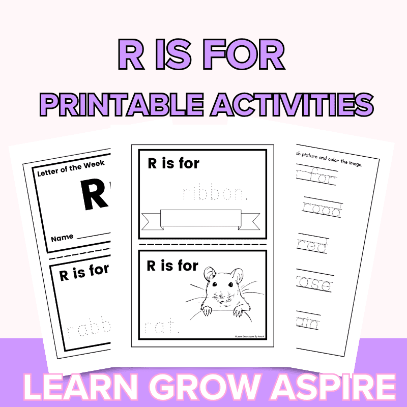 Printable the letter R is for activities for toddlers. free download.