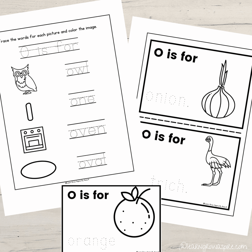 printable preschool activities for the letter O