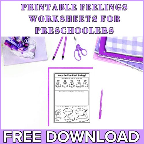 Free printable feelings worksheets for preschoolers pdf